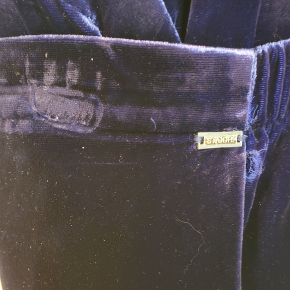 Saint John  Blue Velvet Jacket, Shell, and Pants XL - Picture 9 of 15